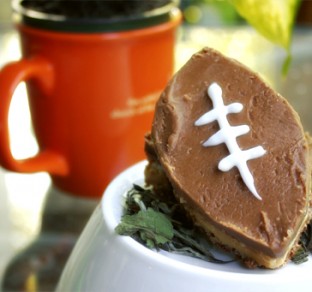 Crispy Peanut Butter Chocolate Football Bars - The Fresh Fridge