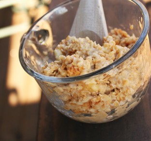 Peanut butter & Banana Porridge - The Fresh Fridge